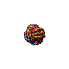 Load image into Gallery viewer, Colorful braided rope toy on a white background

