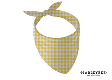 Load image into Gallery viewer, Gingham Canary  Bandana

