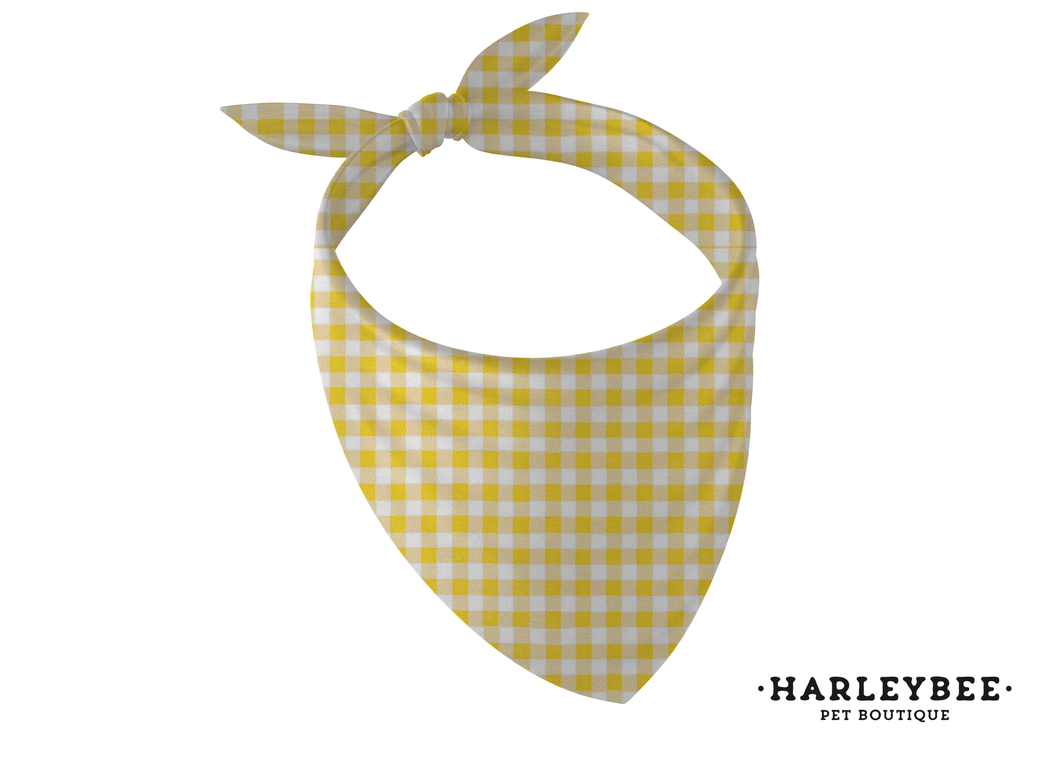 Gingham Canary  Bandana