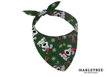 Load image into Gallery viewer, Christmas Doggy Green Bandana
