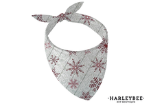 Load image into Gallery viewer, Christmas Snowflake White Bandana
