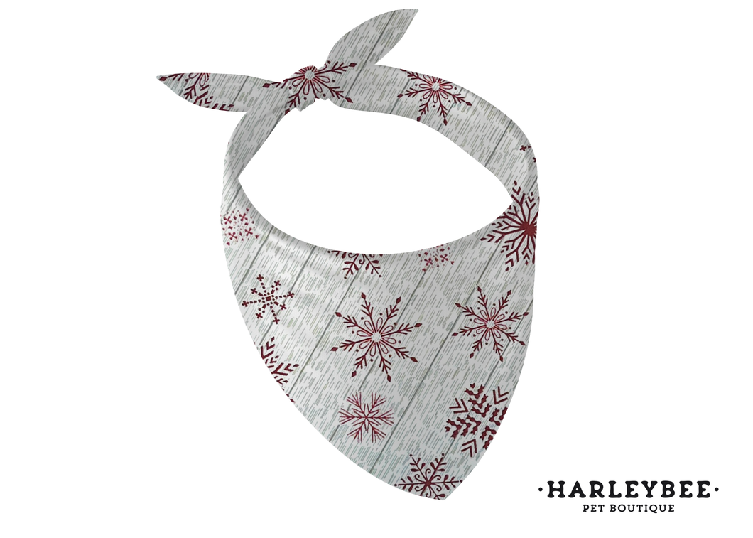 Christmas Snowflake White Bandana