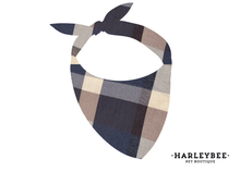 Load image into Gallery viewer, Flannel Burberry Blue Bandana
