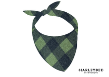 Load image into Gallery viewer, Flannel Green Apple Bandana
