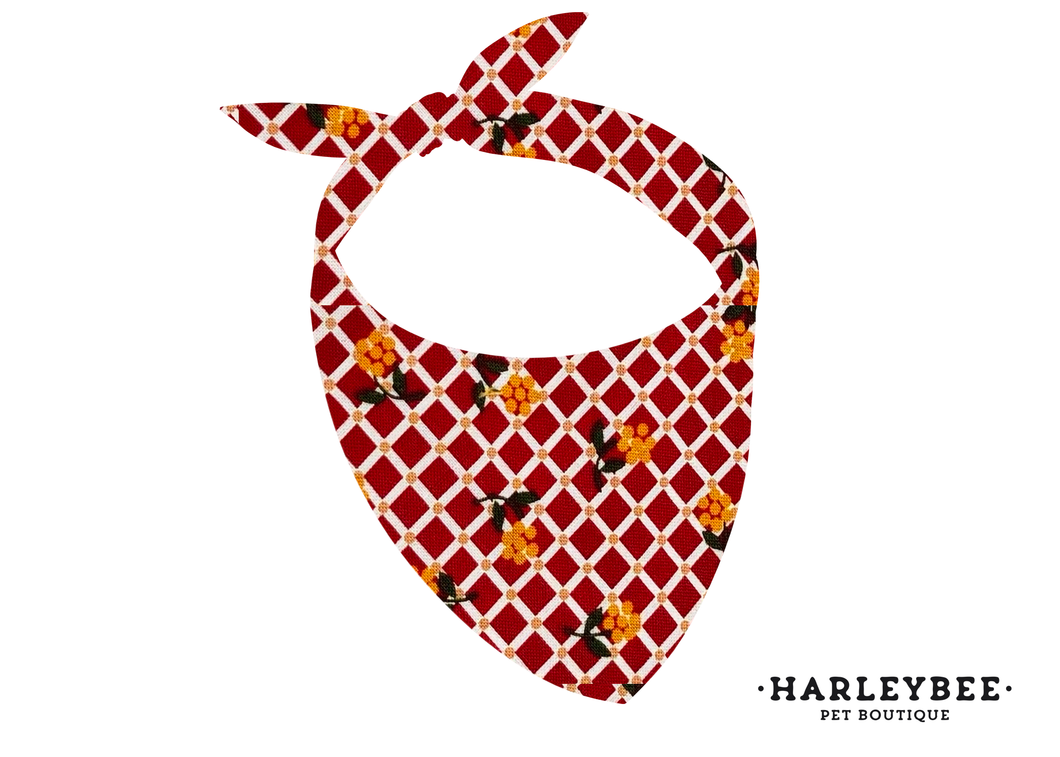 Floral Coral Bandana