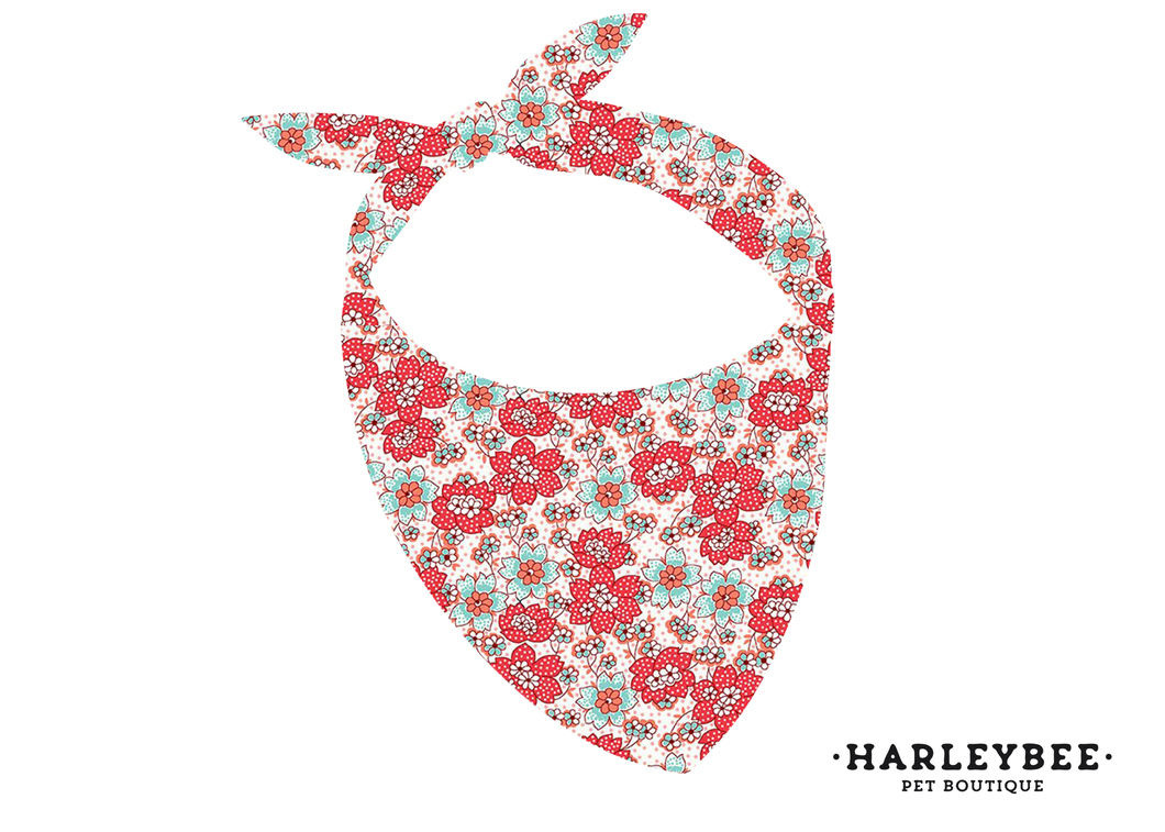 Floral Rassberry Lopis Bandana