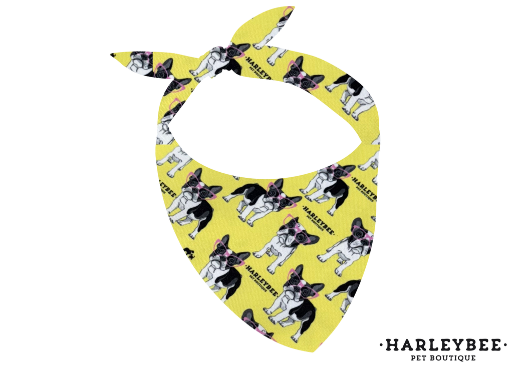 Frenchie Yellow Bandana