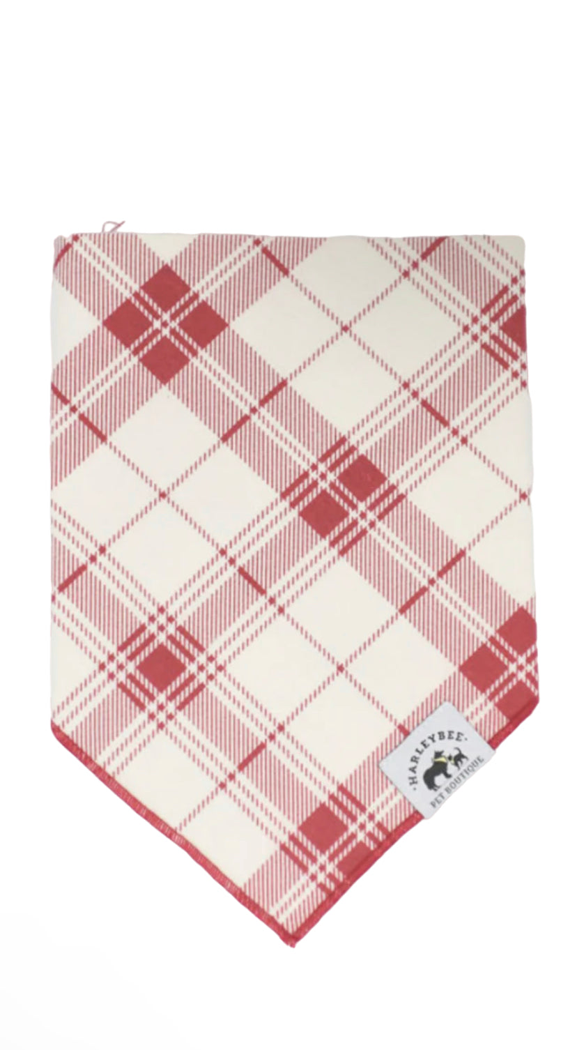 Flannel Candy Cane Bandana