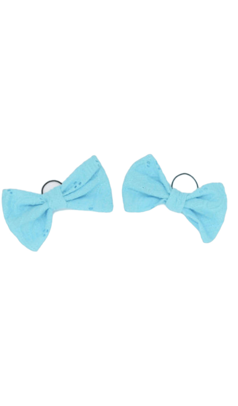 Lace Light blue Hairbow