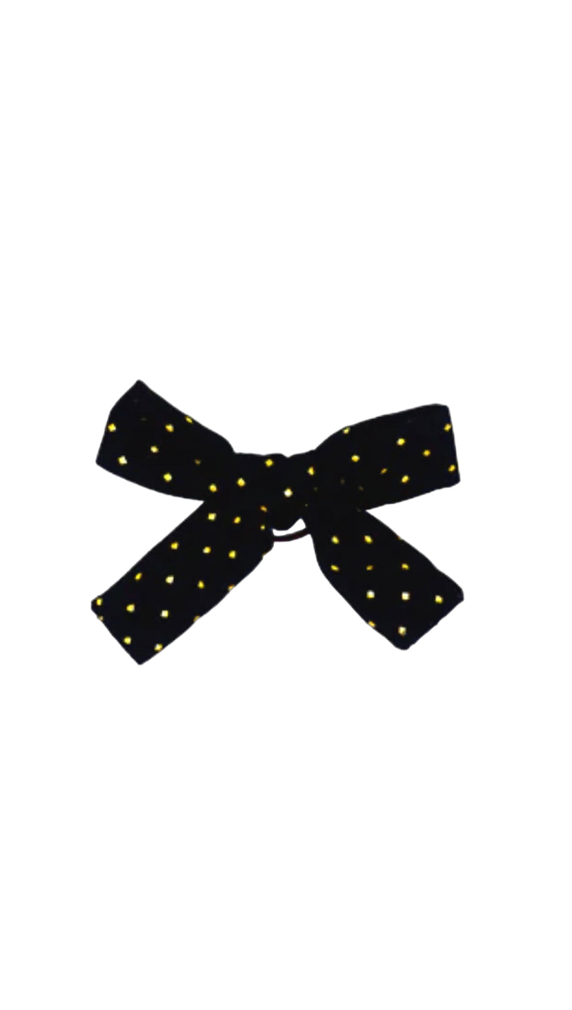 Black & Gold Classic Hairbow