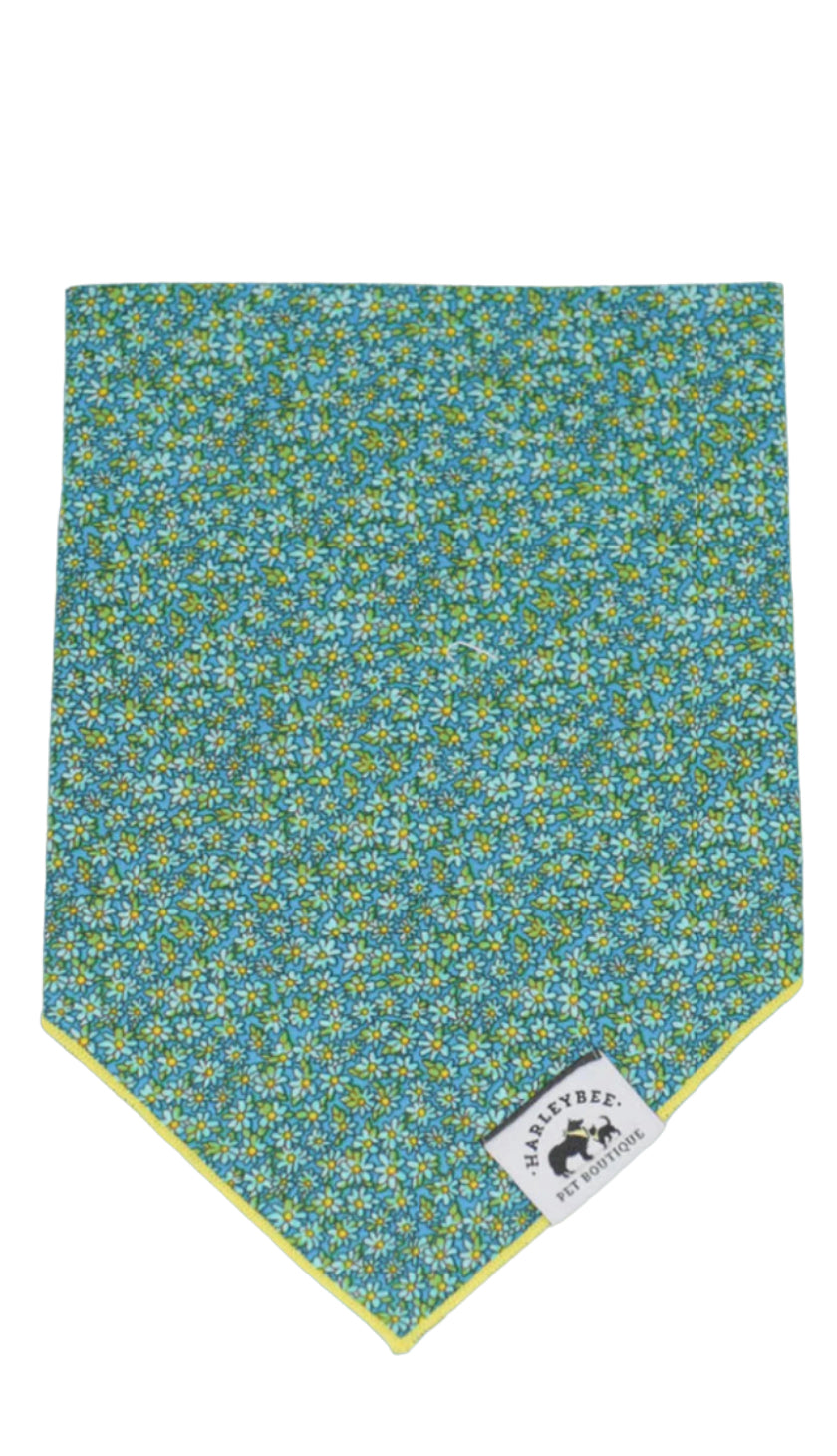 Floral Aquamarine Bandana