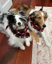 Load image into Gallery viewer, Flannel Merlot Fringe Bandana
