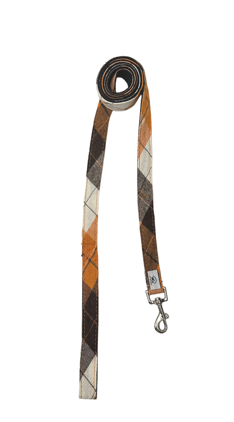 Tartan Burberry Leash Pumpkin
