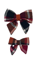 Load image into Gallery viewer, Flannel Merlot Ladybow
