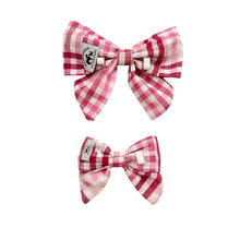 Load image into Gallery viewer, Gingham Bubblegum LadyBow
