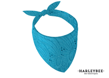 Load image into Gallery viewer, Lace Light Blue Bandana
