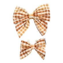 Load image into Gallery viewer, Gingham Caramel Ladybow
