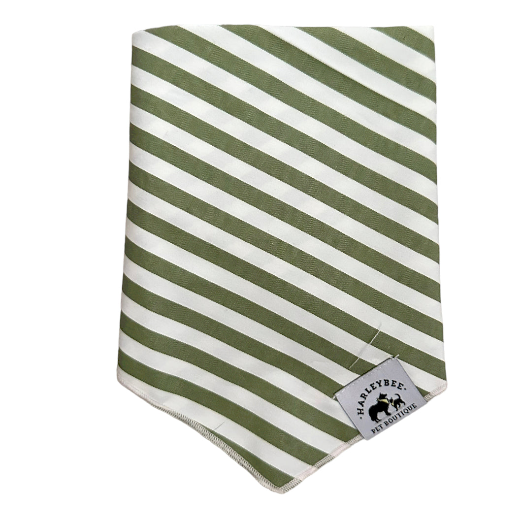 Stripe Olive Bandana