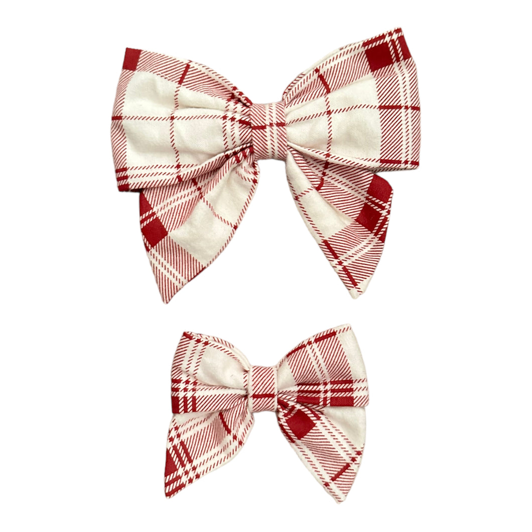 Flannel Candy Cane Ladybow