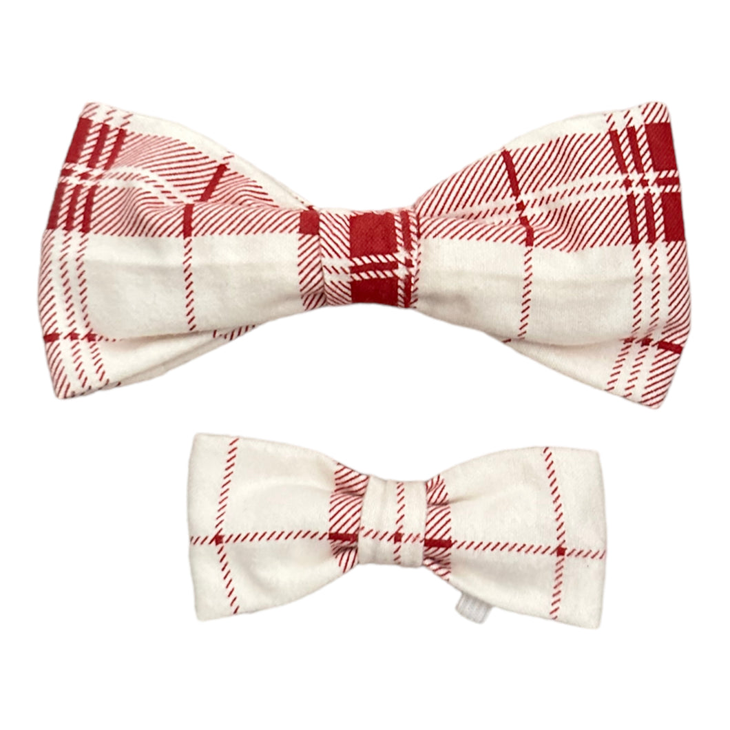 Flannel Candy Cane Bowtie