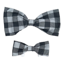 Load image into Gallery viewer, Gingham Black Pepper Bowtie

