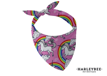 Load image into Gallery viewer, Pride Rainbow Unicorn Bandana
