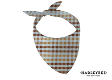 Load image into Gallery viewer, Gingham Caramel Bandana
