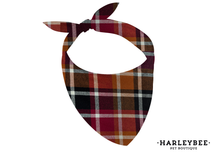 Load image into Gallery viewer, Flannel Merlot Bandana
