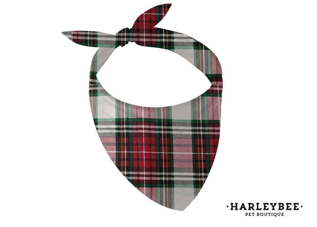 Flannel Mistletoe Bandana