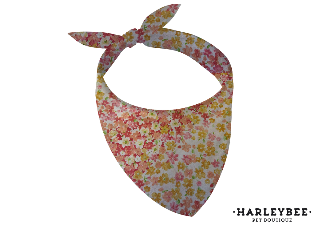 Floral Peaches & Cream Bandana