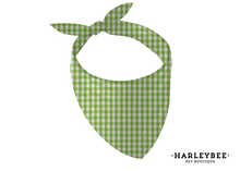 Load image into Gallery viewer, Gingham Emerald Green Bandana
