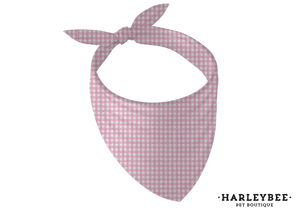 Gingham Fushia Bandana