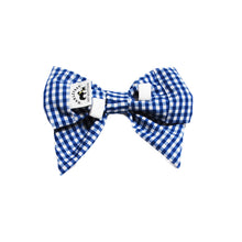 Load image into Gallery viewer, Gingham Midnight Blue Lady Bow
