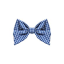 Load image into Gallery viewer, Gingham Midnight Blue Lady Bow
