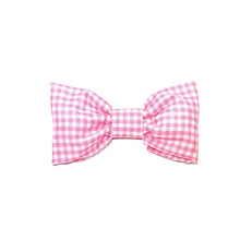 Load image into Gallery viewer, Gingham Fushia Bow Tie
