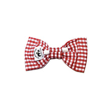Load image into Gallery viewer, Gingham Crimson Bow Tie
