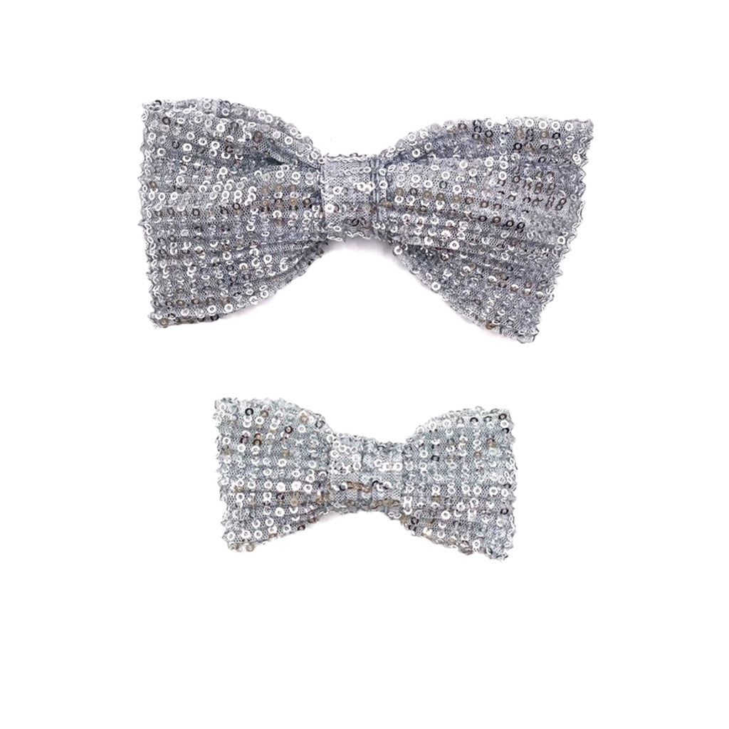 Silver Sequence Bow Tie