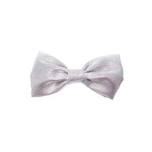 Load image into Gallery viewer, Silver Tinsel Bow Tie
