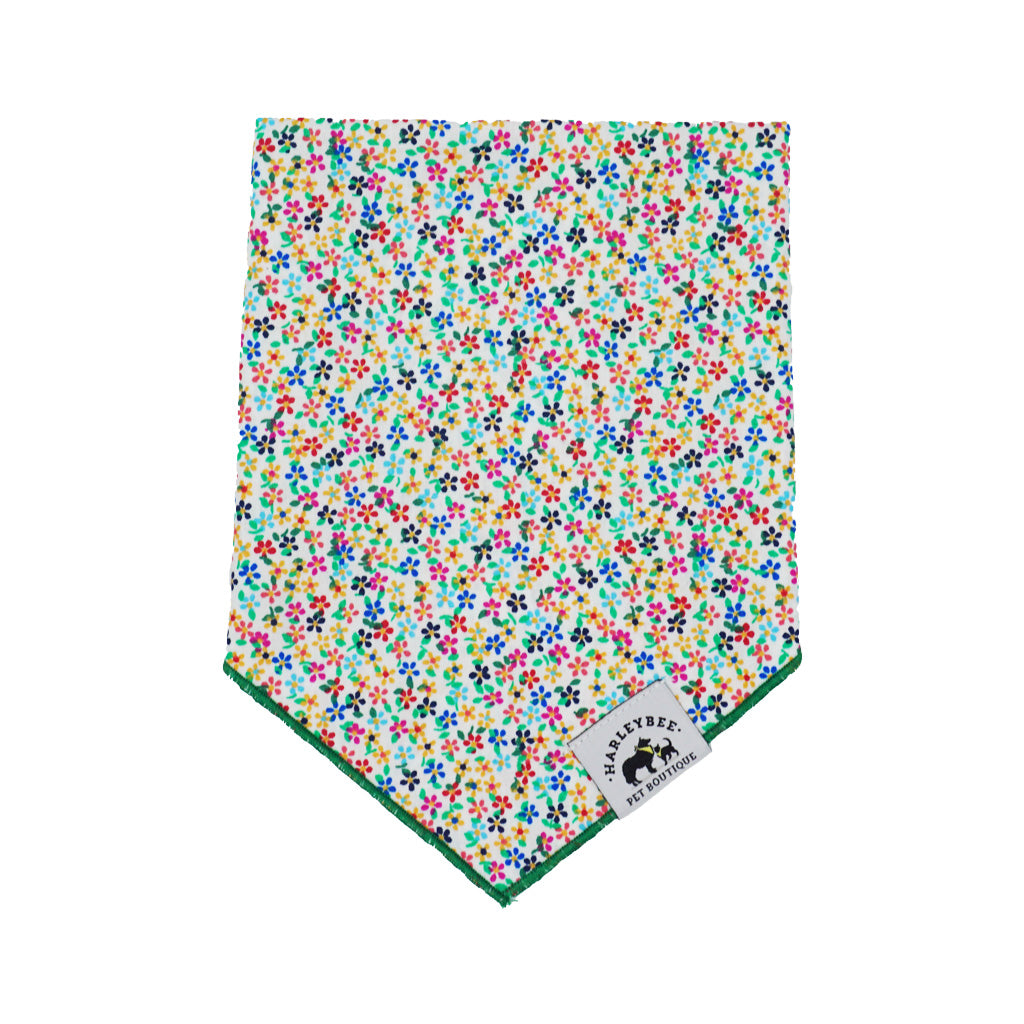 Floral White Rainbow Bandana